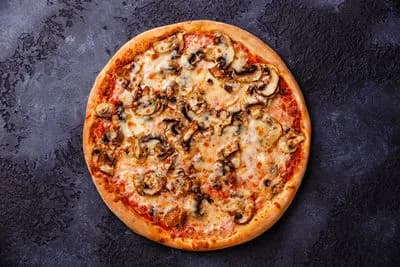 Corn And Mushroom Pizza 10 Inch